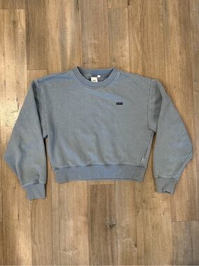 Vans Women's Dusty Blue Crewneck Crop Pullover